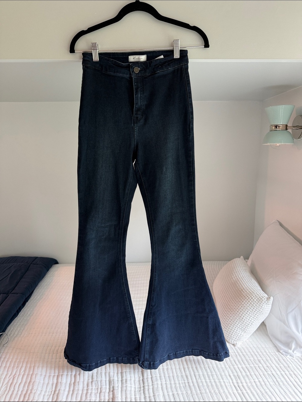 Women’s Dark Blue High-Rise Flare Jeans